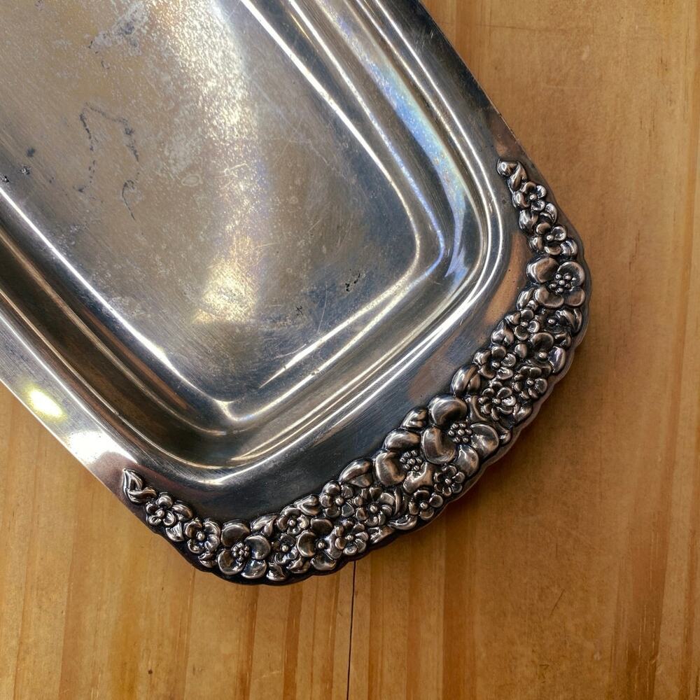 1847 Rogers Bros Silver Plated Party Platter, Serving Trinket Jewelry Dish